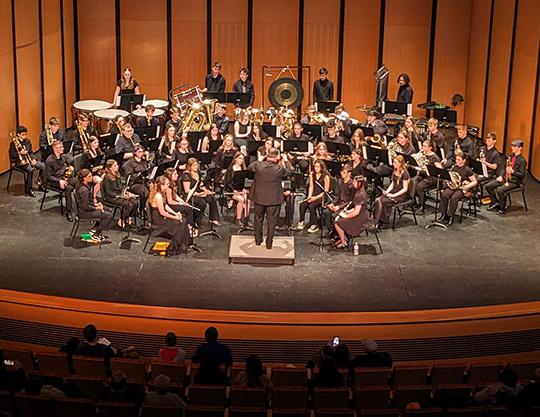 band playing on stage